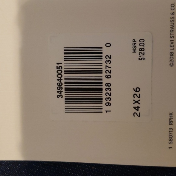 LEVI’S Wedgie Straight Fringe Pocket Blue Jeans - Picture 8 of 12